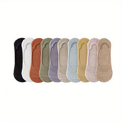 10 Pairs Women's Low Cut Ankle Socks Solid Soft Lightweight Stockings