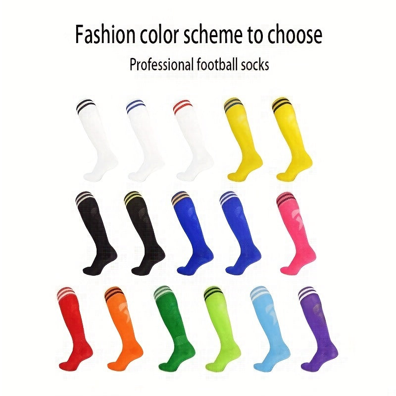 Thickened Football Socks Over Knee Striped Sports Socks