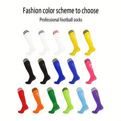 Thickened Football Socks Over Knee Striped Sports Socks