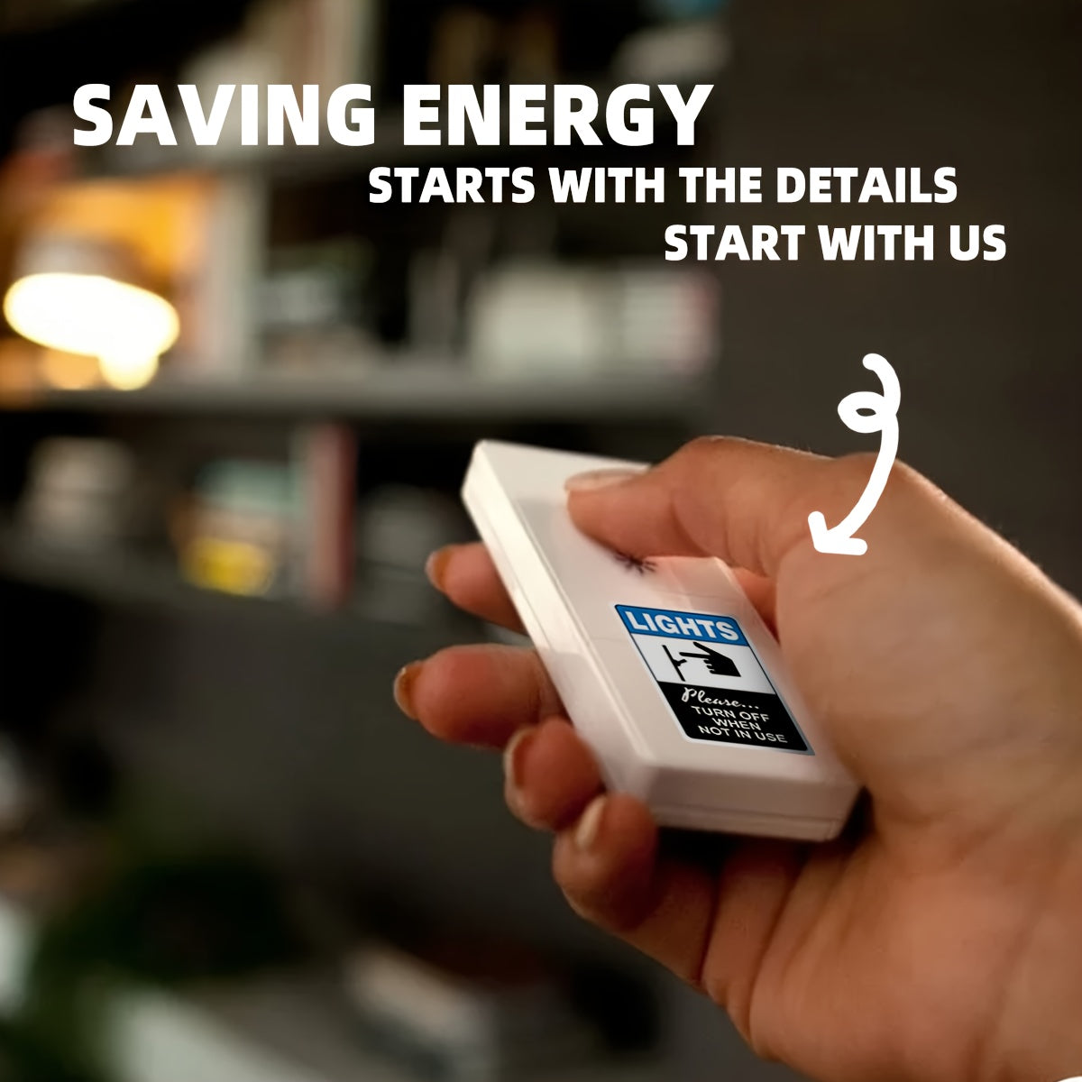 Energy Saving Light Switch Stickers Set for Home and Public Areas