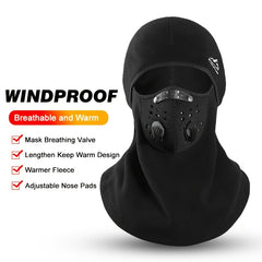 Winter Cycling Cap Ski Mask Fleece Thermal Keep Warm Windproof Cycling Face Mask