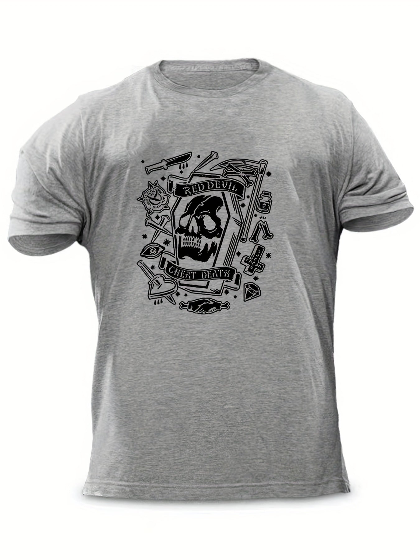 Men's Skull Graphic T-Shirt for Summer