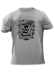 Men's Skull Graphic T-Shirt for Summer