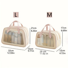 Travel Makeup Bag Double Layer Wet & Dry Separation Cosmetic Bag