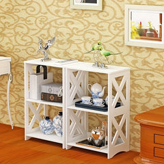 3 Tier Bedside Table Bathroom Nightstand Shelf Small Spaces Living Room
