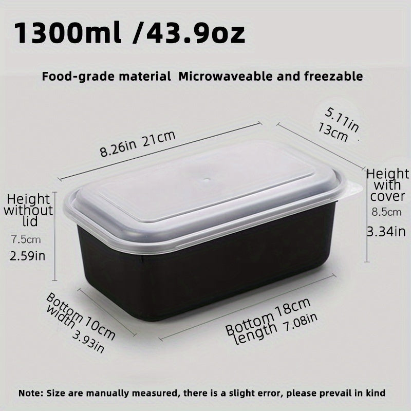 5pcs 33 8oz Lunch Box 2 Compartments Leak Proof Microwave Freezer Safe