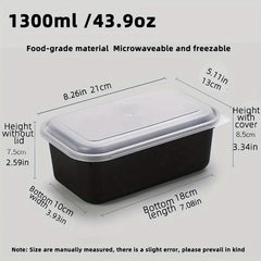 5pcs 33 8oz Lunch Box 2 Compartments Leak Proof Microwave Freezer Safe