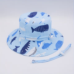 Shark Fisherman's Hat Sun Protection Bucket Hat Outdoor Beach Party Boys Girls