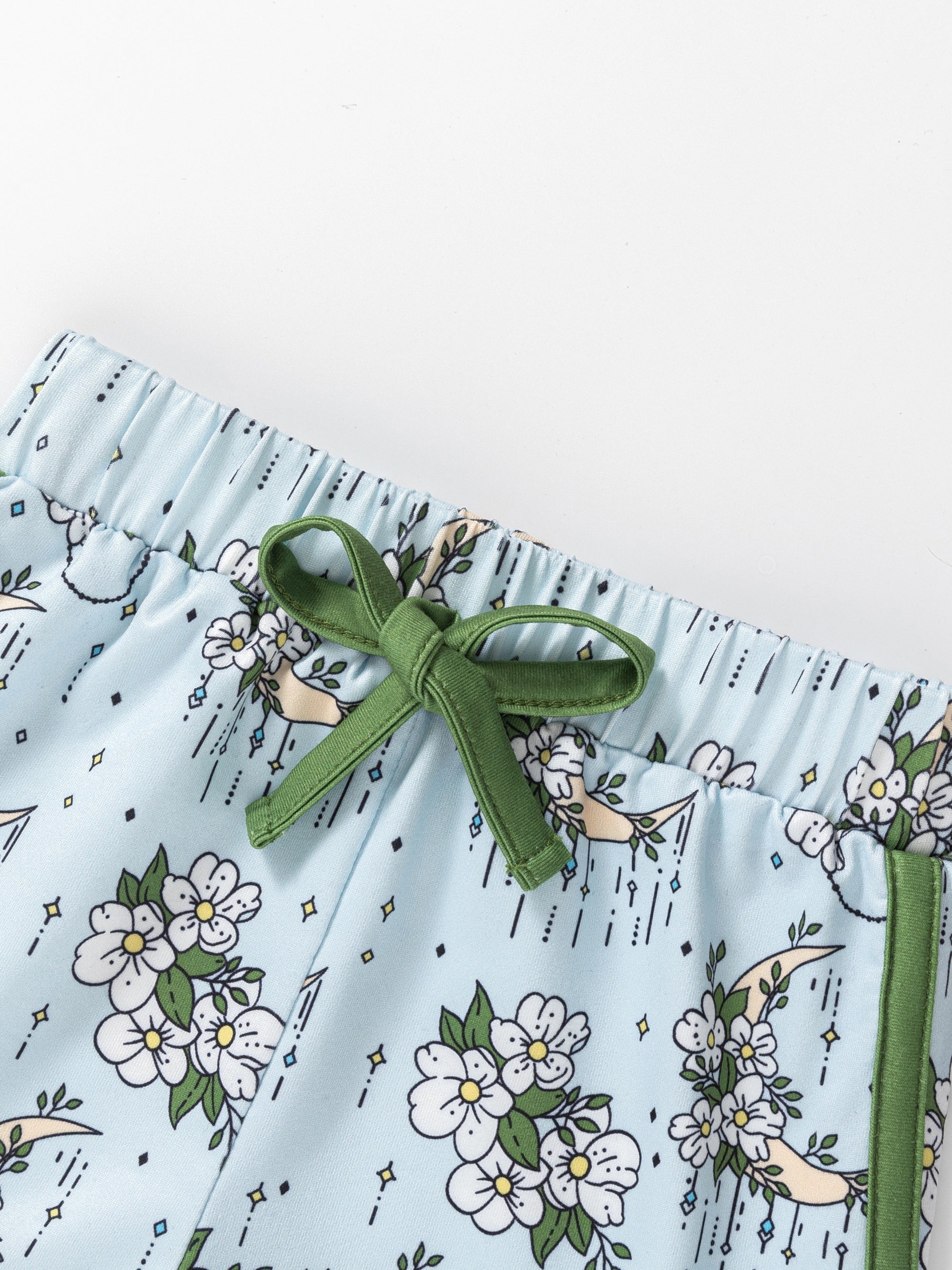Baby Girls Floral Print Elastic Waist Shorts for Summer