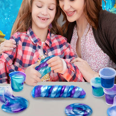 Mermaid & Galaxy Slime Kit Party Favors Bulk