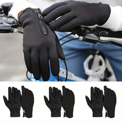 Men's Winter Cycling Gloves Waterproof Touch Screen Warm Sports Fishing