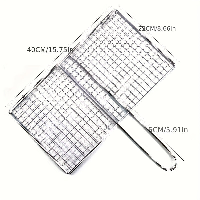 1pc BBQ Grilled Fish Net Clip Stainless Steel Barbecue Basket