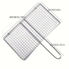 1pc BBQ Grilled Fish Net Clip Stainless Steel Barbecue Basket
