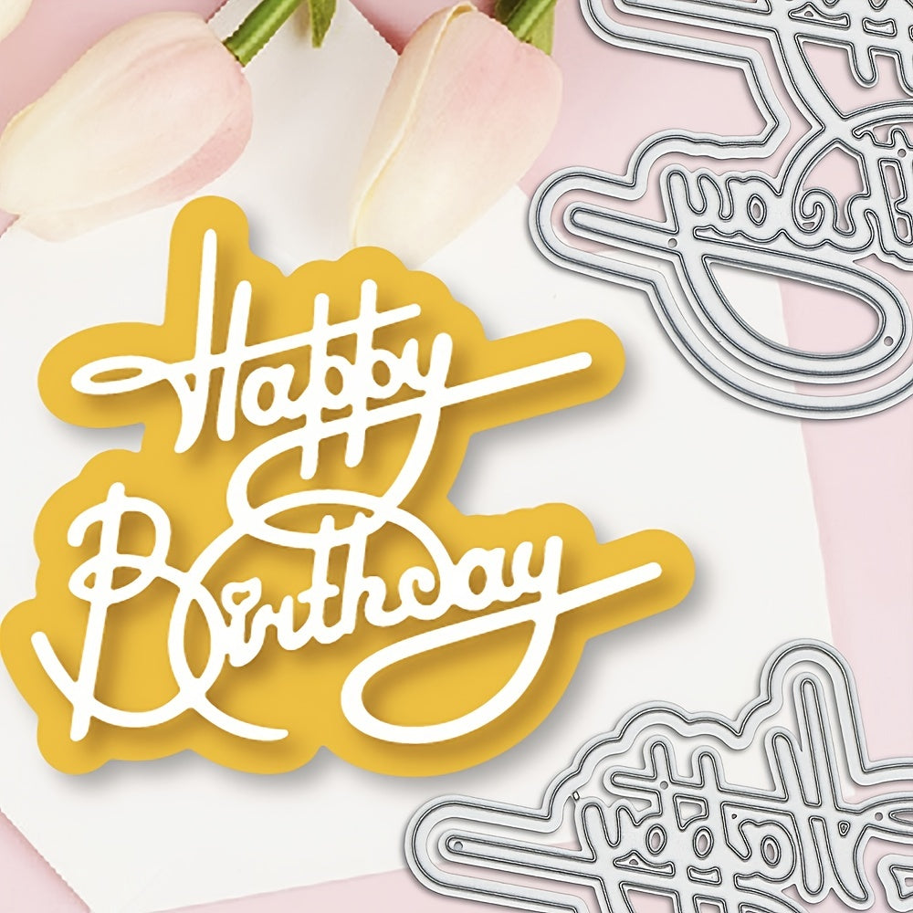 Happy Birthday Metal Cutting Die Mould Scrapbook Decoration