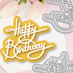 Happy Birthday Metal Cutting Die Mould Scrapbook Decoration