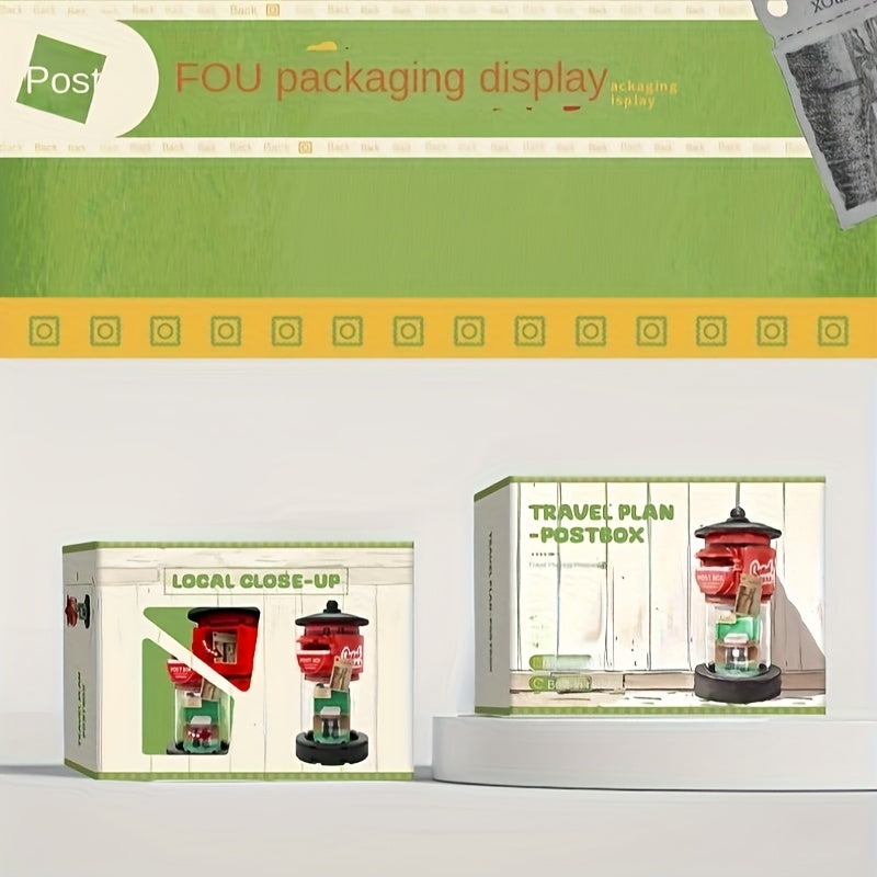 Vintage Postcard Mailbox Building Blocks Set