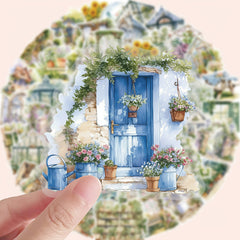 50 Transparent Garden Hut Graffiti Stickers - Vinyl Decorative Stickers