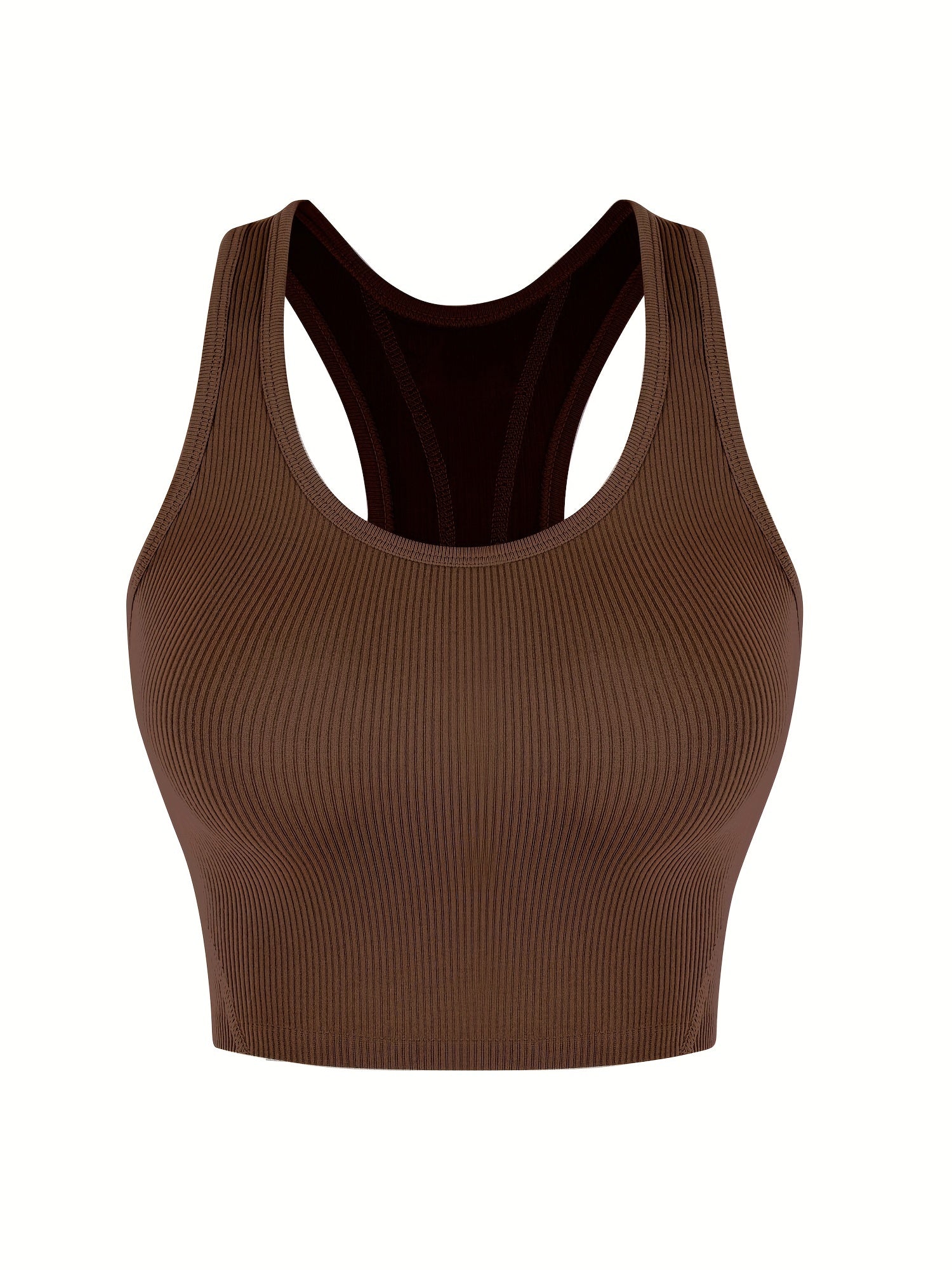 Crop Tops Racerback Yoga Vest Women Gym Seamless Ribbed Sleeveless Tank Tops