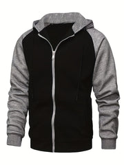 Men's Hooded Cardigan Fleece Top Coat