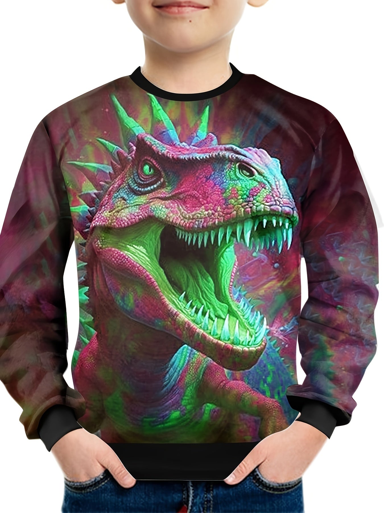 Dragon Eagle Dinosaur Sweatshirt for Kids Long Sleeve Top Boy's Clothes