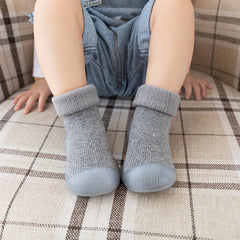 Baby Boys Slip On Sock Shoes Non Slip Warm Fleece Walking Shoes