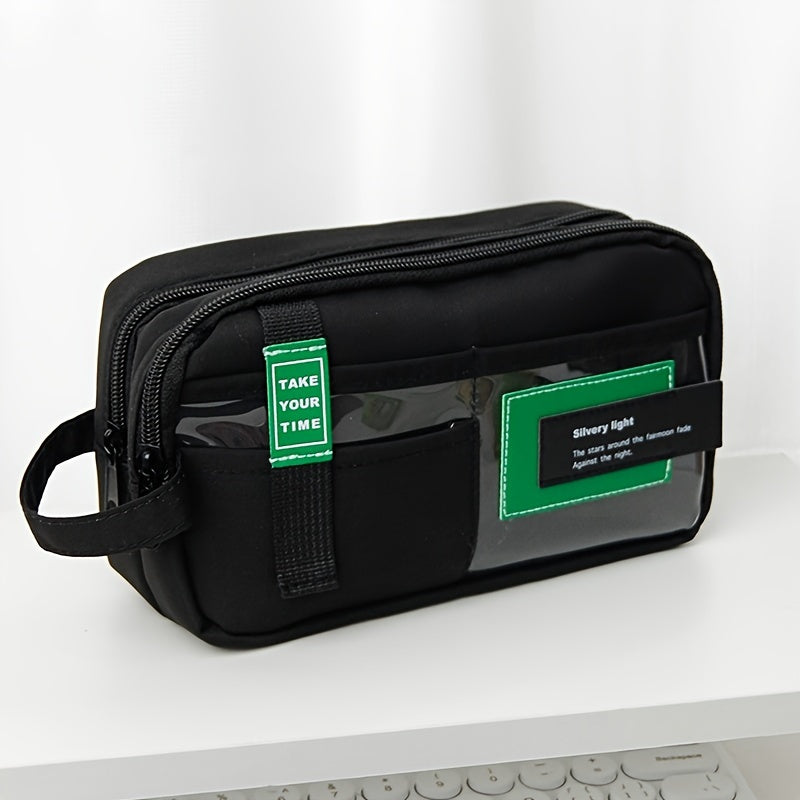 Large Capacity Pencil Case Handheld Stationery Bag for School Office