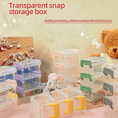 6pcs Small Storage Case Mini Plastic Container Colorful Bead Storage Box