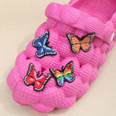 Butterfly Decor Bubble Massage Sandals Slip On Ankle Strap Shoes