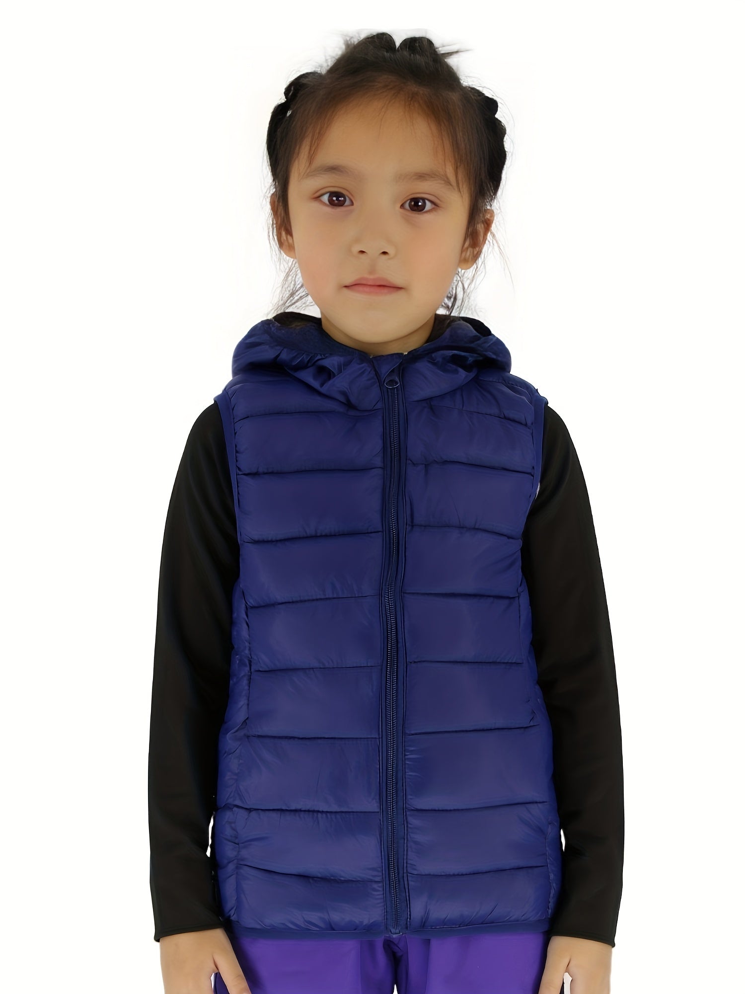 Kids Winter Hooded Puffer Vest Down Coat