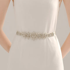 Bridal Rhinestone Belt Wedding Dress Sash Beaded Waist Chain