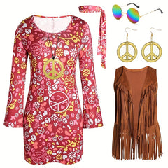 70s 80s Retro Disco Costume 6pcs Set