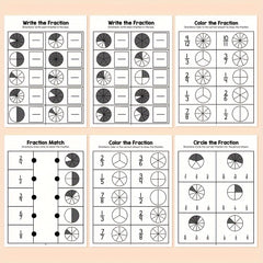 LACHILLY Math Workbooks: Fractions Learning Fun
