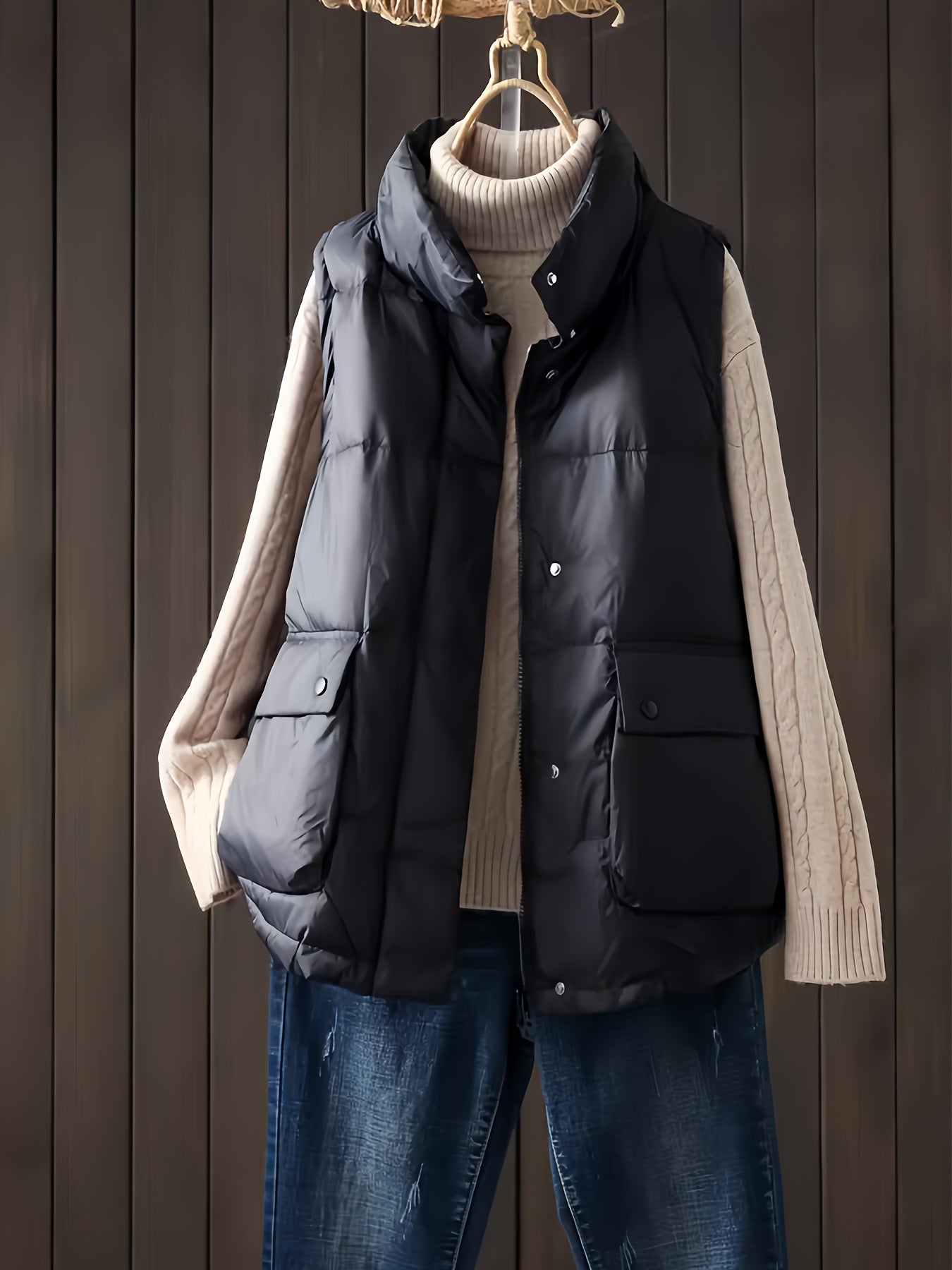 Women's Sleeveless Puffer Jacket Winter Vest