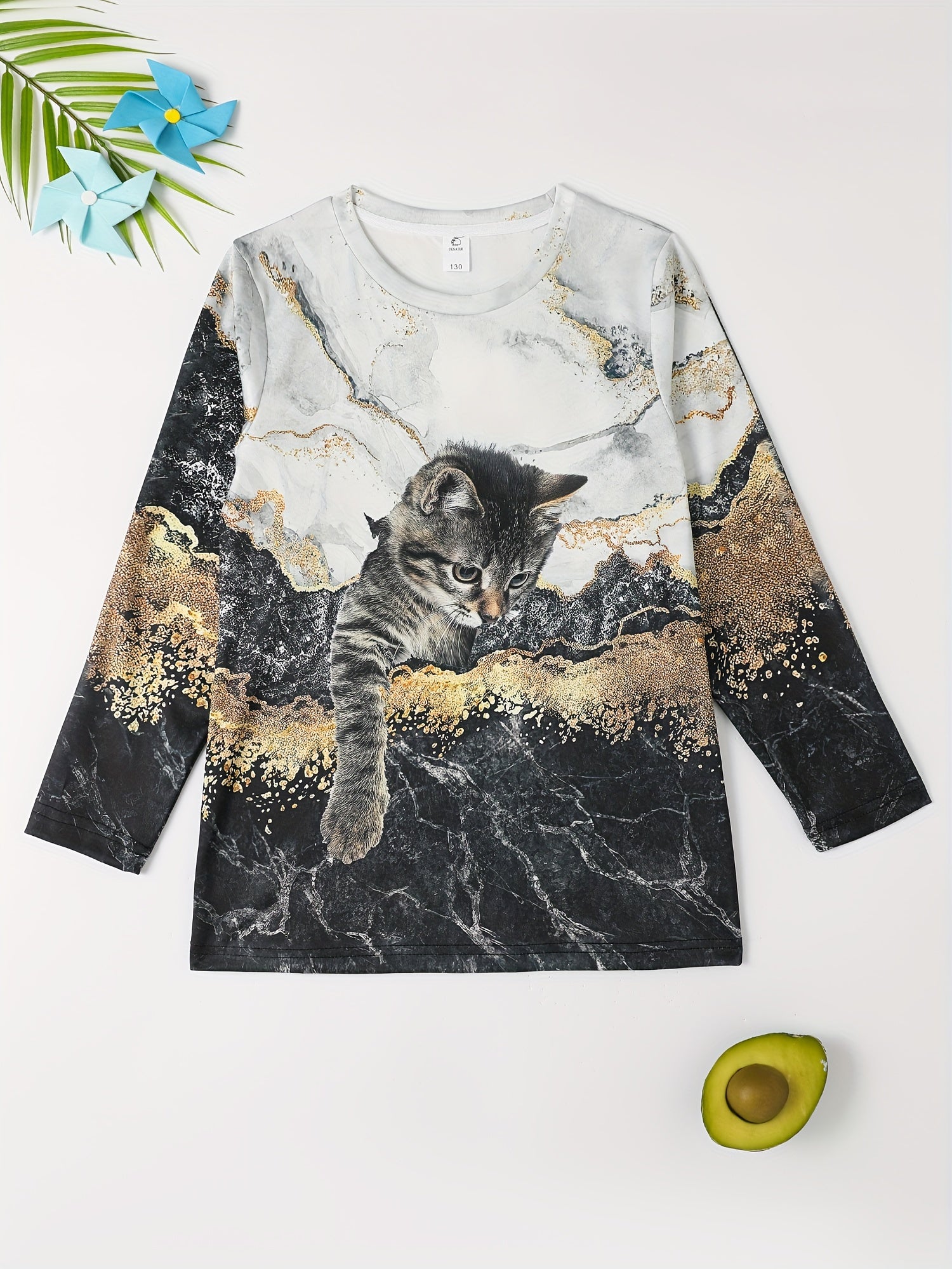3D Print Kitty Friends Graphic T shirt for Girls