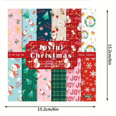 DIY Album Scrapbook Paper 6 inch Christmas Theme Background