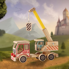 Wooden Crane Model Toy Handicraft Ornaments Simulation Crane Crane Toy Gift