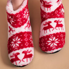 Christmas Elk Winter Floor Shoes for Women