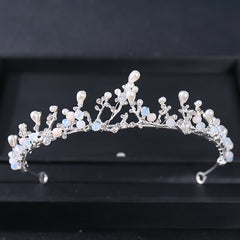 Flower Girl Pearl Headband Crystal Wedding Tiara Hair Piece