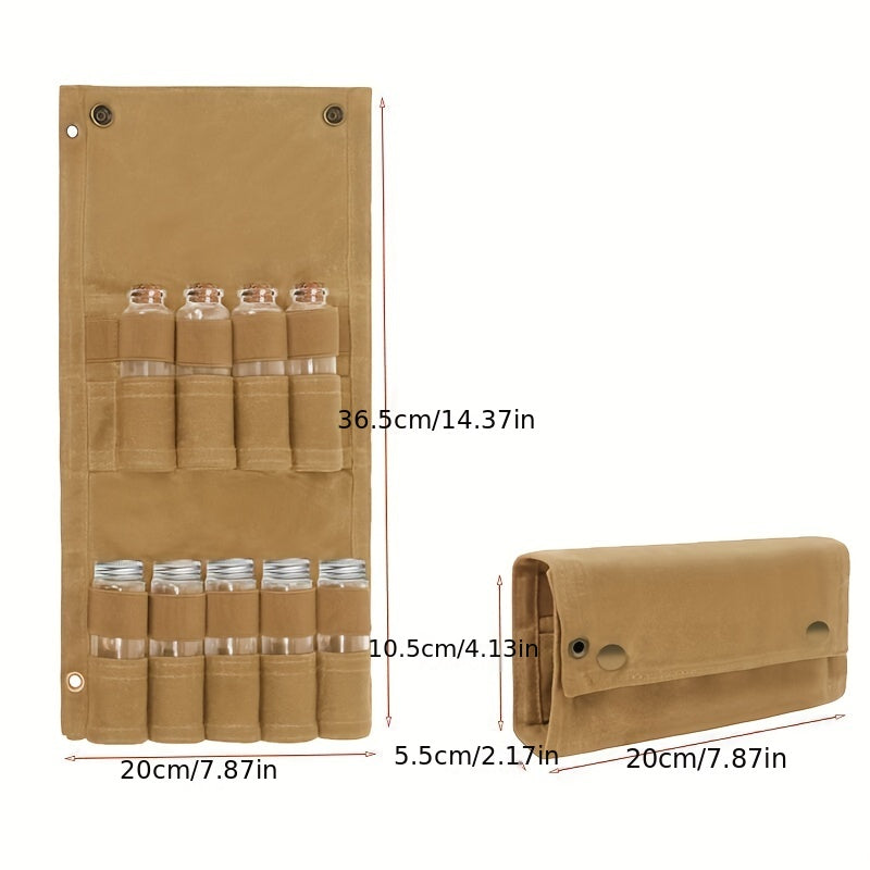 Outdoor Spice Bottle Storage Bag for Camping & Picnic