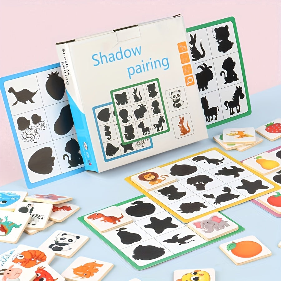Wooden Puzzle Blocks for Shadow Matching Game