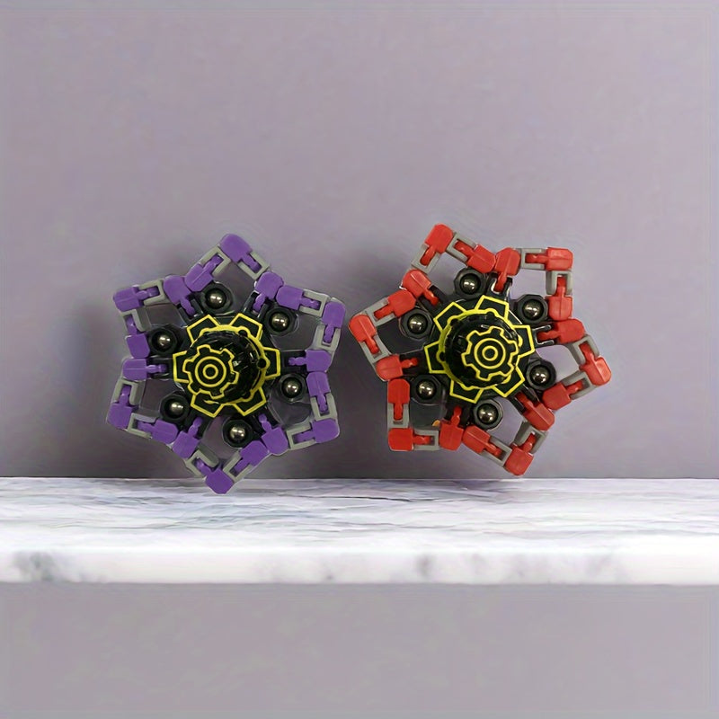2pcs Kids' Fidget Spinner Toy ABS Resin Spinning Top Purple Red Holiday Gift