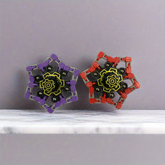 2pcs Kids' Fidget Spinner Toy ABS Resin Spinning Top Purple Red Holiday Gift
