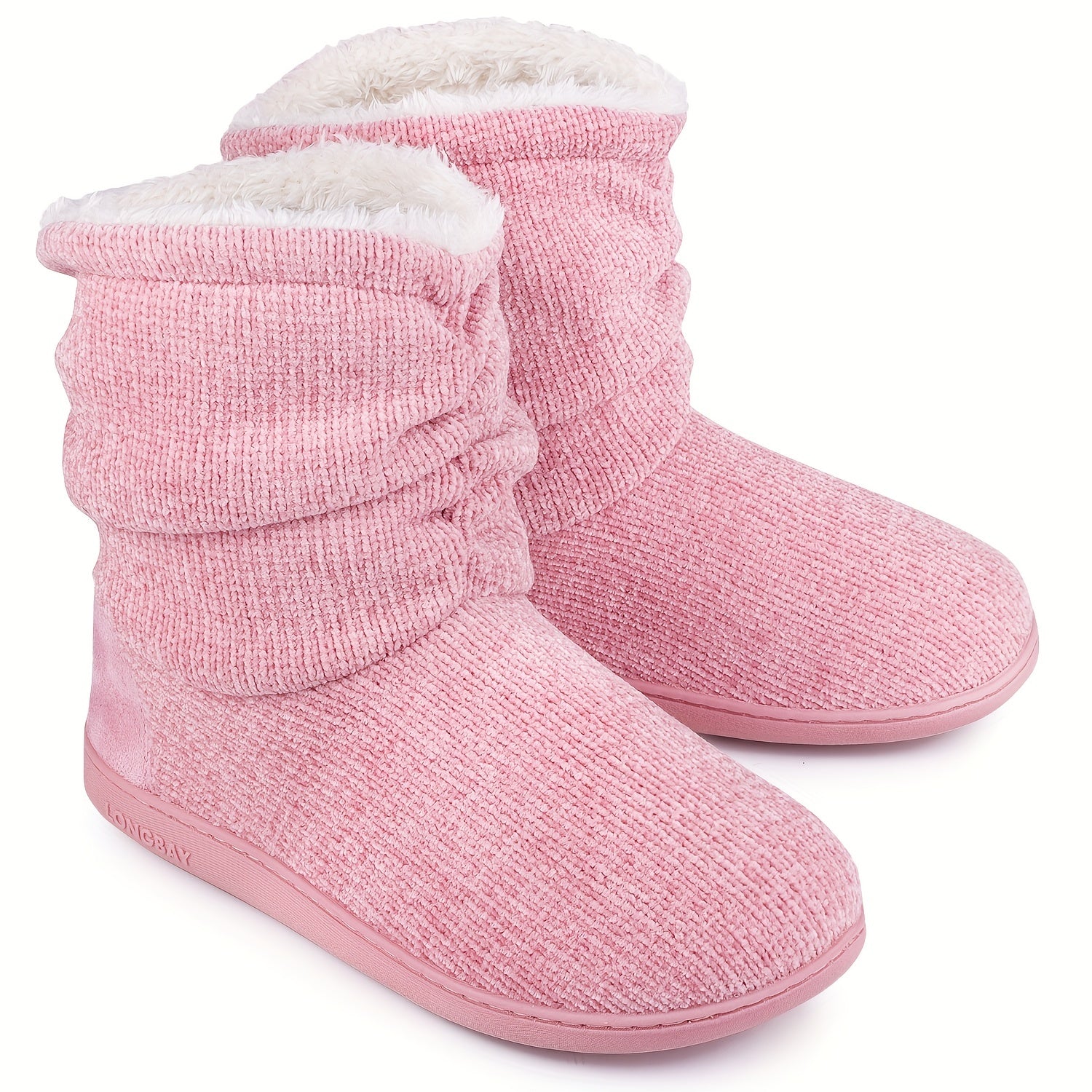 Women's Plush Fleece Short Boots Cozy Knit Booties