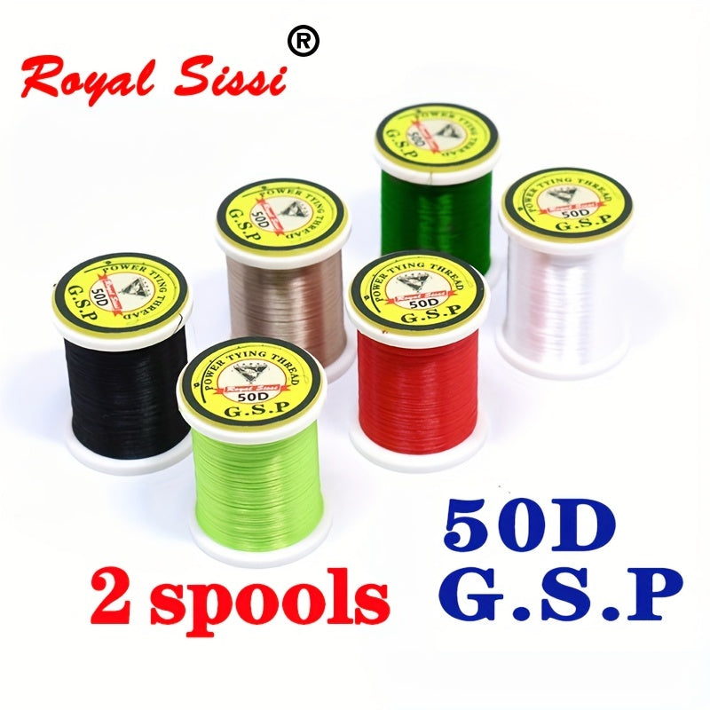 2 Spools 50D Fly Tying PE Line Ultra Strong Fishing Material