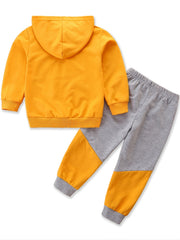 Boys Car Print Hoodie & Pants Set