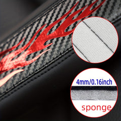 1pc PU Leather Flame Sports Car Seat Belt Shoulder Pad Cover