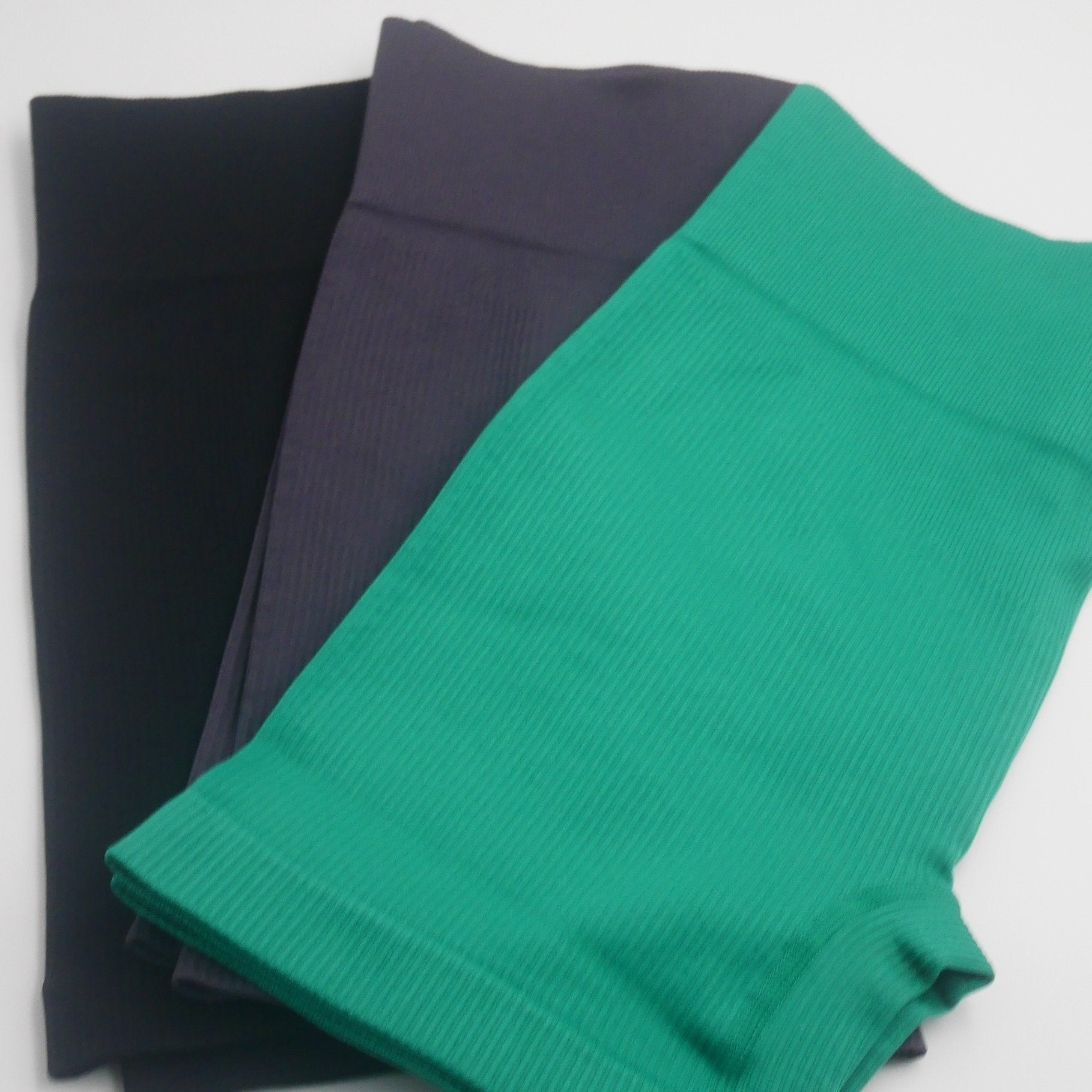 3pcs High Waist Ribbed Yoga Sports Shorts for Women