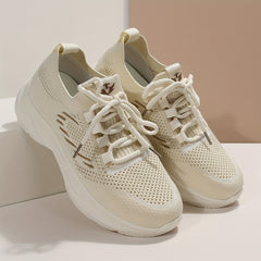 Women's Knitted Chunky Sneakers Breathable Non Slip Outdoor Running Shoes