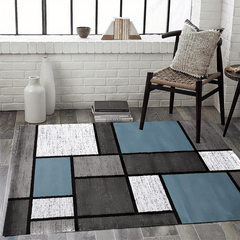 Washable Area Rug Large Square Non Slip Carpet for Home Interior Decor