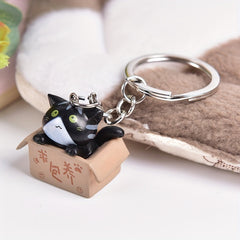 3D Cat Doll Keychain Cartoon Kitten Pendant For Outdoor Travel